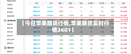【今日苹果期货行情,苹果期货实时行情2601】