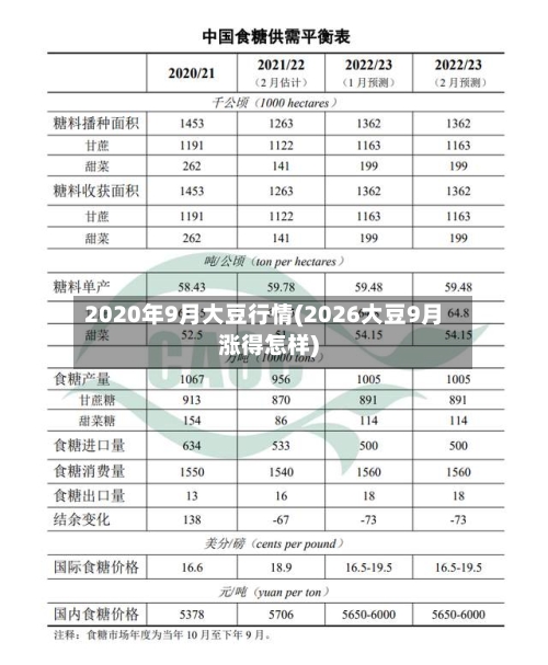 2020年9月大豆行情(2026大豆9月涨得怎样)