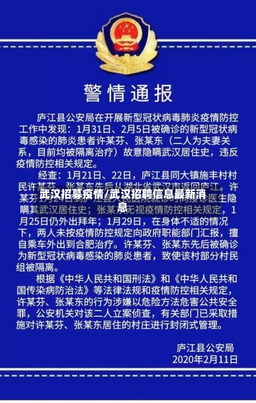 武汉招募疫情/武汉招聘信息最新消息-第2张图片
