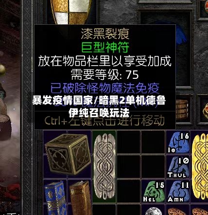 暴发疫情国家/暗黑2单机德鲁伊纯召唤玩法