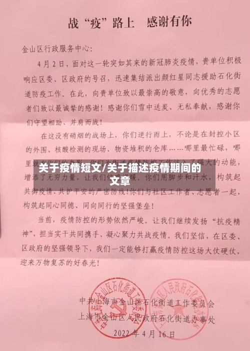 关于疫情短文/关于描述疫情期间的文章-第3张图片