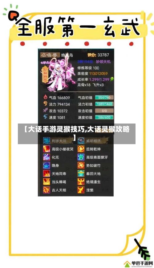 【大话手游灵猴技巧,大话灵猴攻略】
