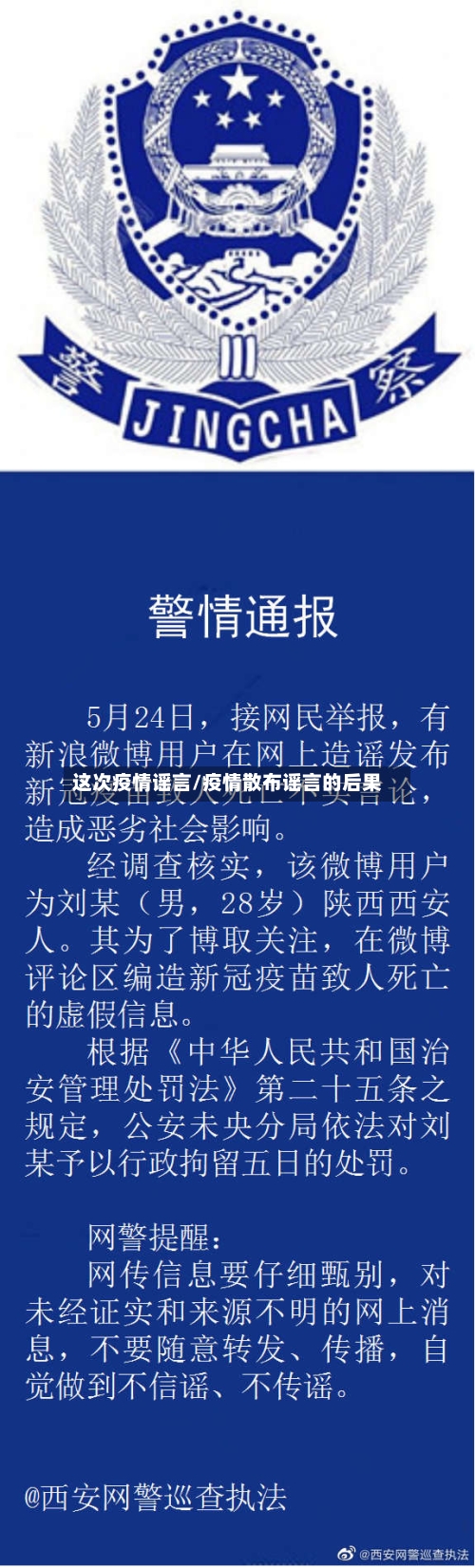 这次疫情谣言/疫情散布谣言的后果