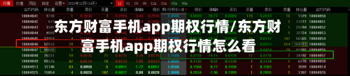 东方财富手机app期权行情/东方财富手机app期权行情怎么看