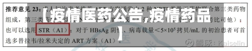 【疫情医药公告,疫情药品】