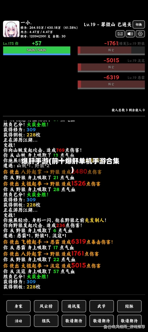 爆肝手游(前十爆肝单机手游合集)