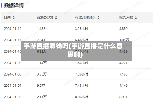手游直播赚钱吗(手游直播是什么意思啊)