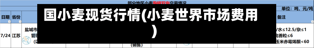 国小麦现货行情(小麦世界市场费用)-第2张图片