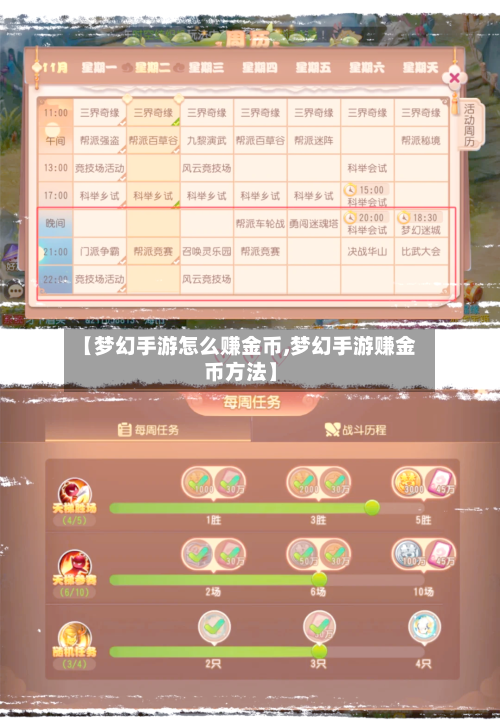 【梦幻手游怎么赚金币,梦幻手游赚金币方法】