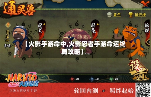 【火影手游命中,火影忍者手游命运终局攻略】-第3张图片