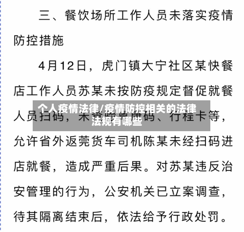 个人疫情法律/疫情防控相关的法律法规有哪些-第2张图片