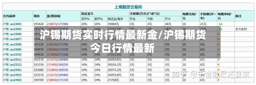 沪锡期货实时行情最新金/沪锡期货今日行情最新-第2张图片