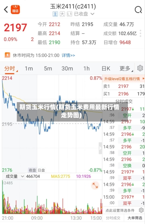期货玉米行情(期货玉米费用最新行情走势图)