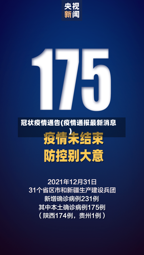 冠状疫情通告(疫情通报最新消息)