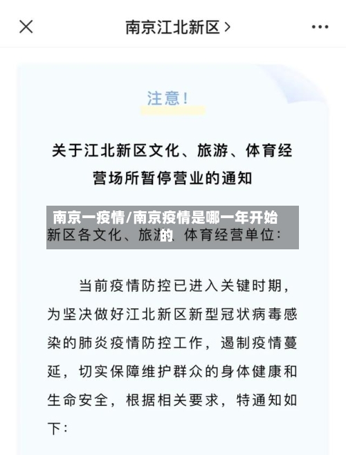 南京一疫情/南京疫情是哪一年开始的-第2张图片