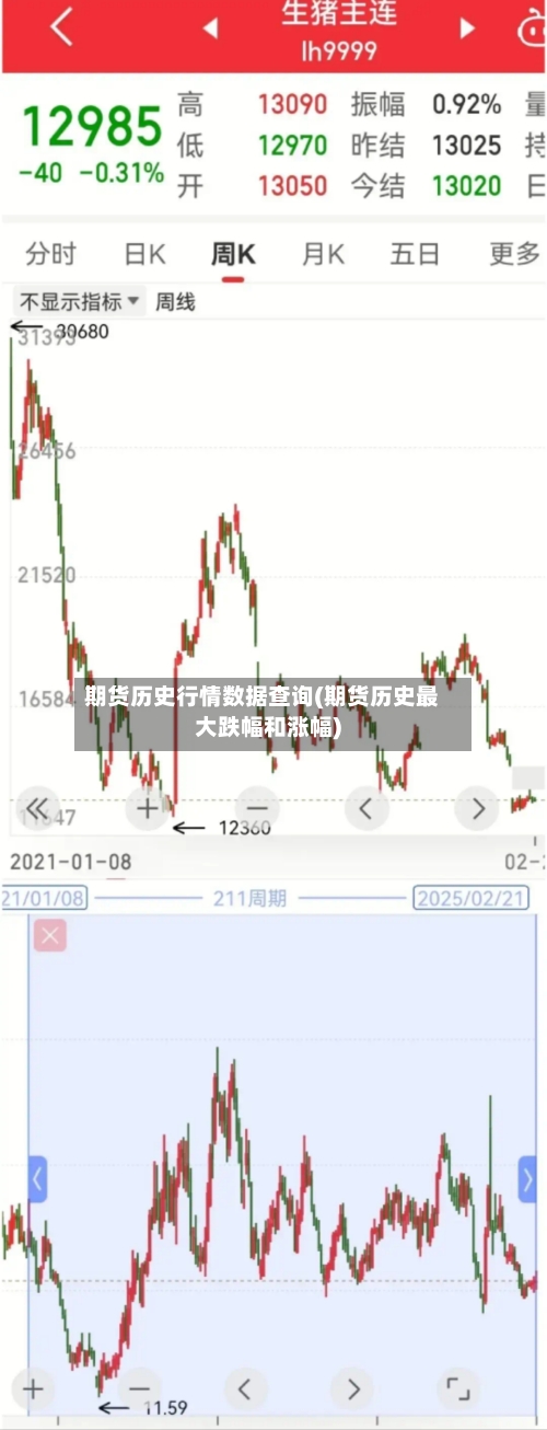 期货历史行情数据查询(期货历史最大跌幅和涨幅)