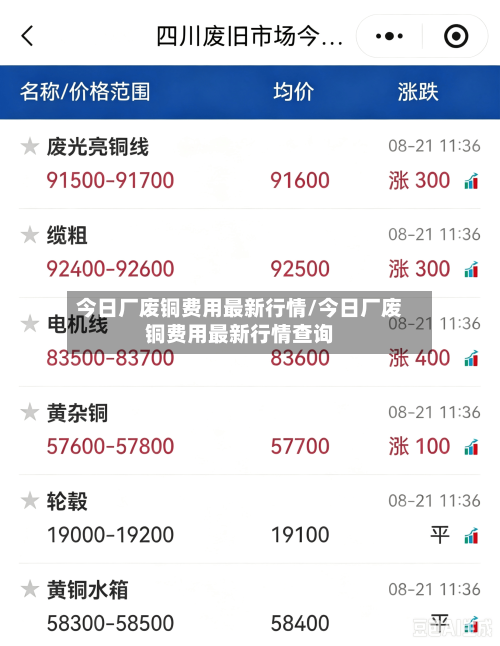 今日厂废铜费用最新行情/今日厂废铜费用最新行情查询-第2张图片