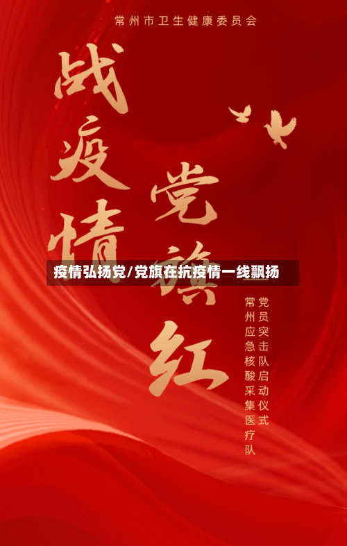 疫情弘扬党/党旗在抗疫情一线飘扬