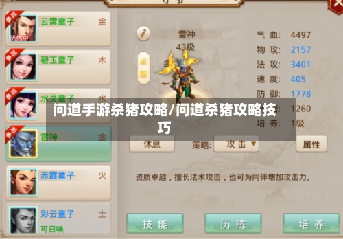 问道手游杀猪攻略/问道杀猪攻略技巧-第2张图片