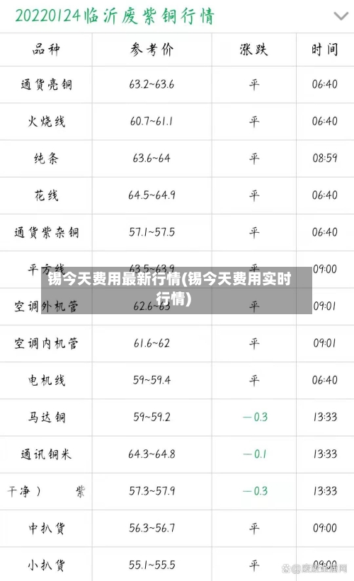 锡今天费用最新行情(锡今天费用实时行情)