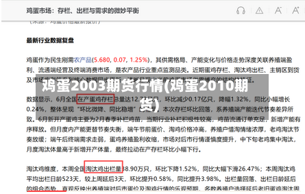 鸡蛋2003期货行情(鸡蛋2010期货)-第3张图片