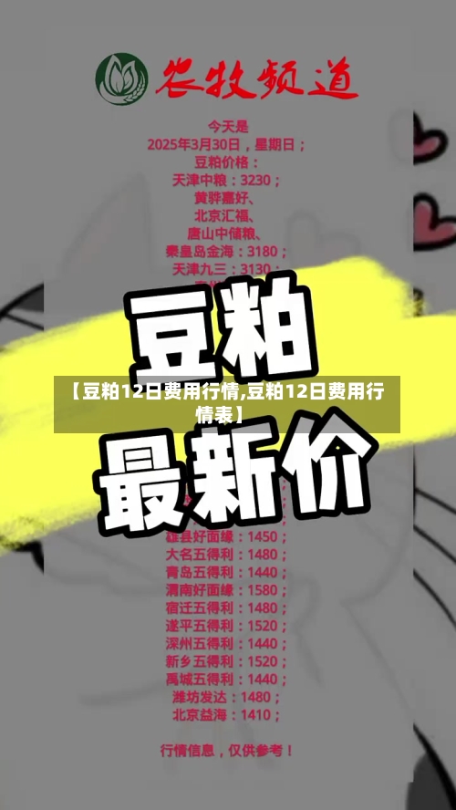 【豆粕12日费用行情,豆粕12日费用行情表】
