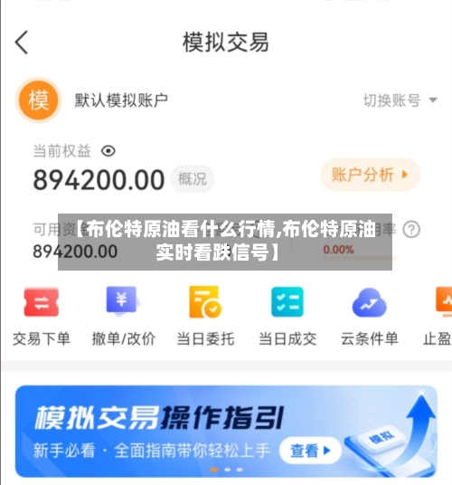 【布伦特原油看什么行情,布伦特原油实时看跌信号】-第3张图片