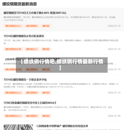 【螺纹钢行情吧,螺纹钢行情最新行情】-第2张图片