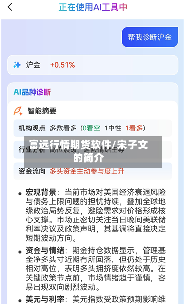 富远行情期货软件/宋子文的简介