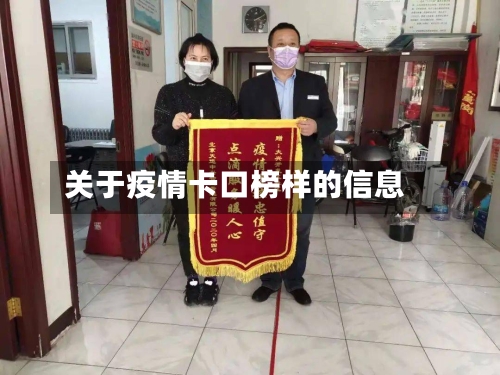 关于疫情卡口榜样的信息