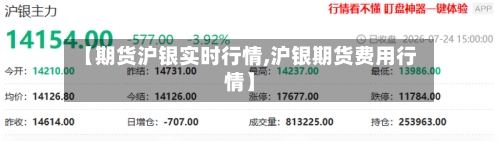 【期货沪银实时行情,沪银期货费用行情】