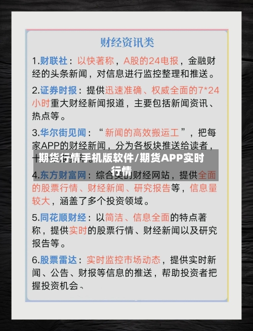 期货行情手机版软件/期货APP实时行情