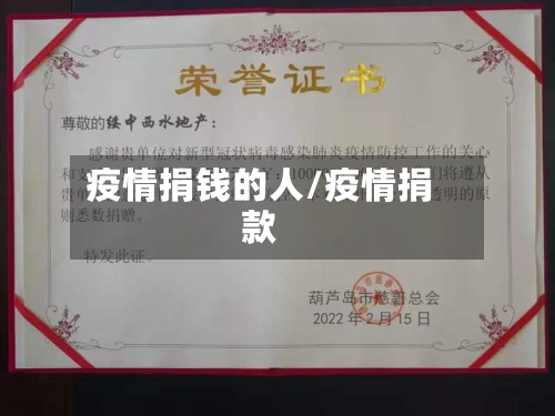 疫情捐钱的人/疫情捐款