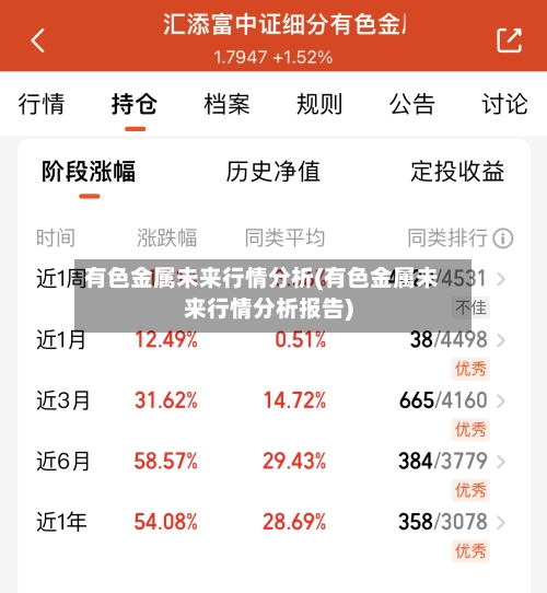 有色金属未来行情分析(有色金属未来行情分析报告)