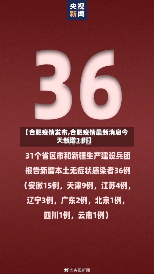 【合肥疫情发布,合肥疫情最新消息今天新增1 例】
