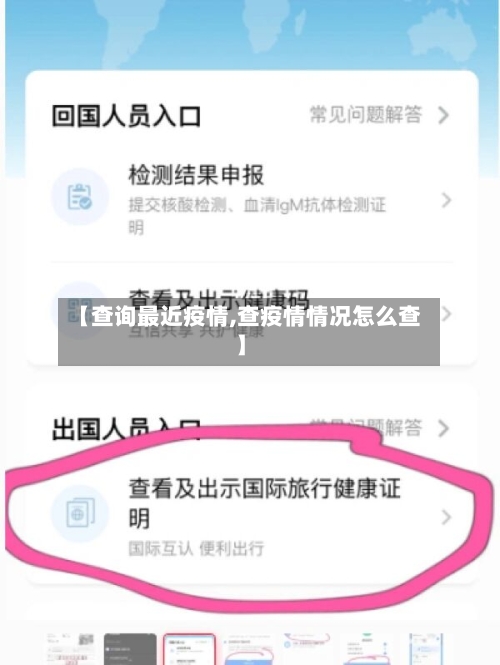 【查询最近疫情,查疫情情况怎么查】