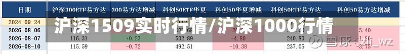 沪深1509实时行情/沪深1000行情-第3张图片