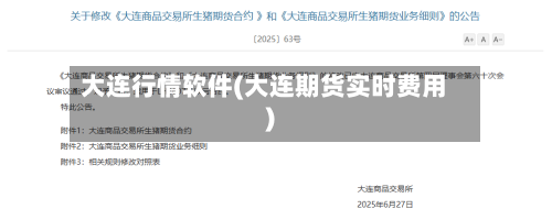 大连行情软件(大连期货实时费用)-第3张图片