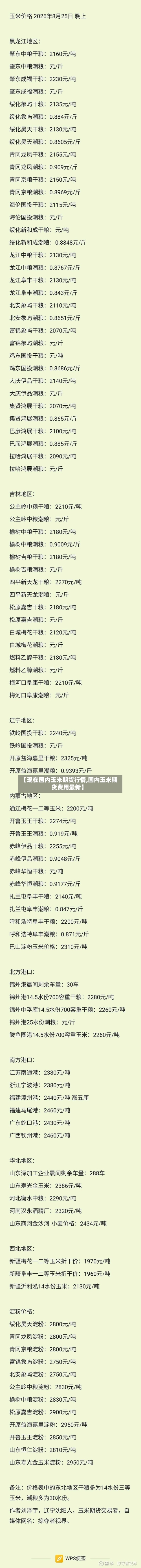 【现在国内玉米期货行情,国内玉米期货费用最新】