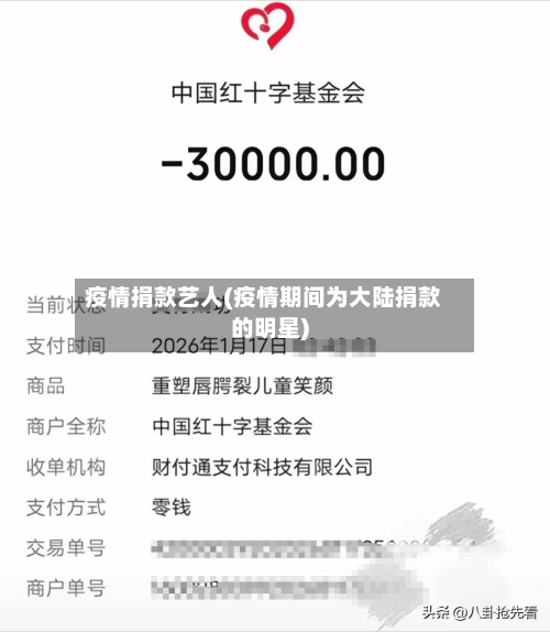 疫情捐款艺人(疫情期间为大陆捐款的明星)