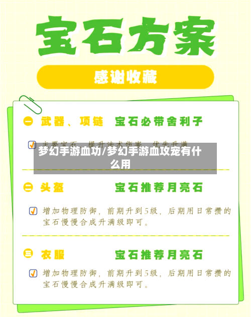 梦幻手游血功/梦幻手游血攻宠有什么用-第2张图片