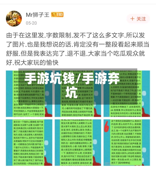 手游坑钱/手游弃坑