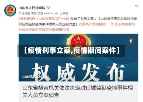 【疫情刑事立案,疫情期间案件】-第2张图片