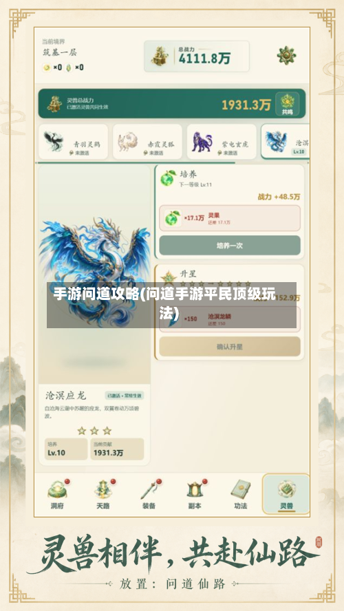 手游问道攻略(问道手游平民顶级玩法)