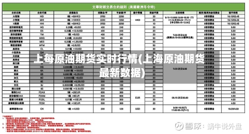 上每原油期货实时行情(上海原油期货最新数据)-第2张图片