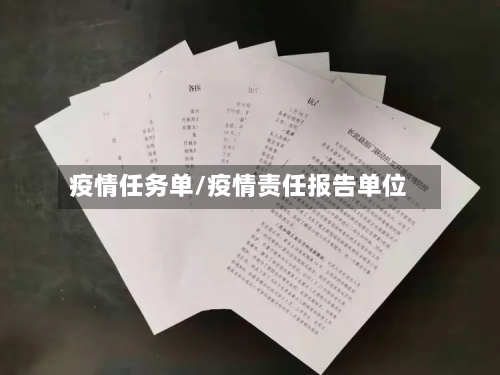 疫情任务单/疫情责任报告单位-第3张图片