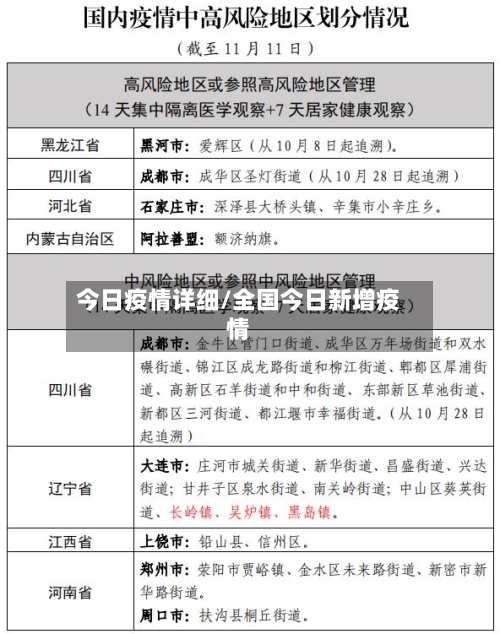 今日疫情详细/全国今日新增疫情