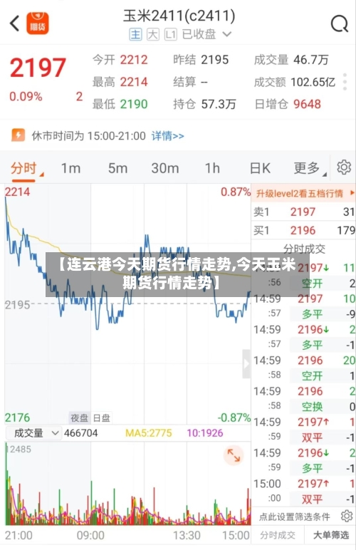 【连云港今天期货行情走势,今天玉米期货行情走势】