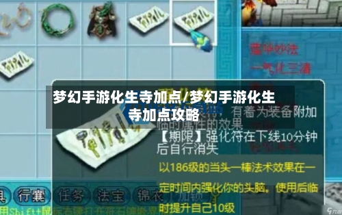 梦幻手游化生寺加点/梦幻手游化生寺加点攻略