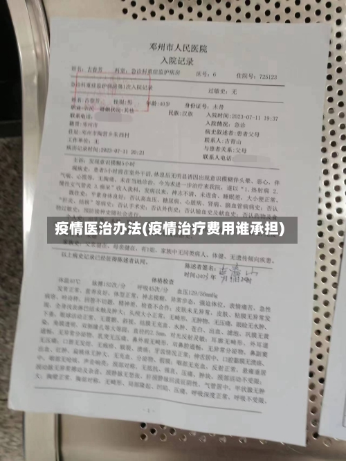 疫情医治办法(疫情治疗费用谁承担)-第2张图片